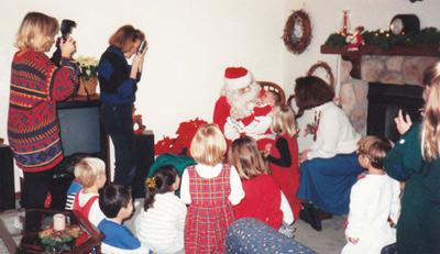 Santa with papparazzi